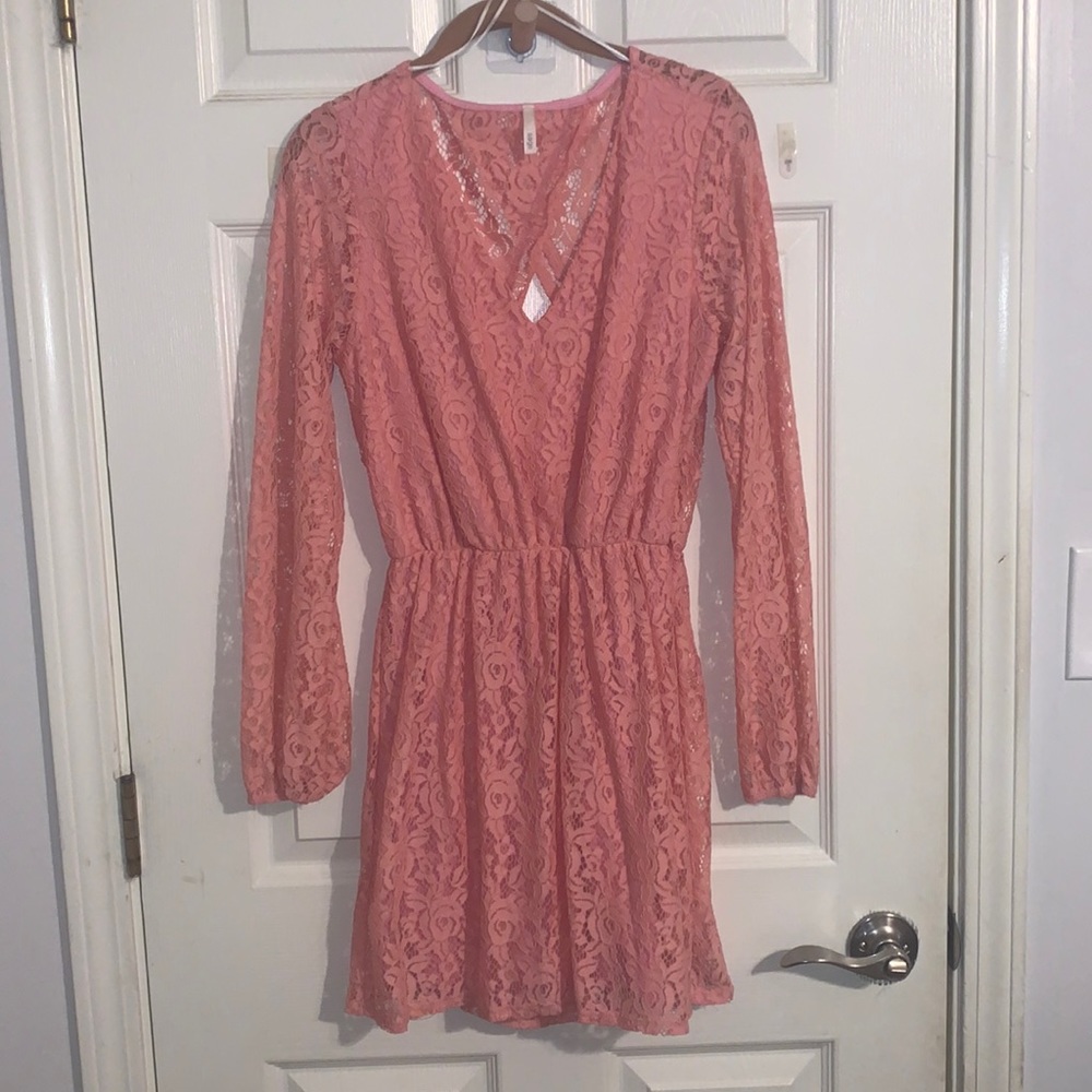 Sage lace dress